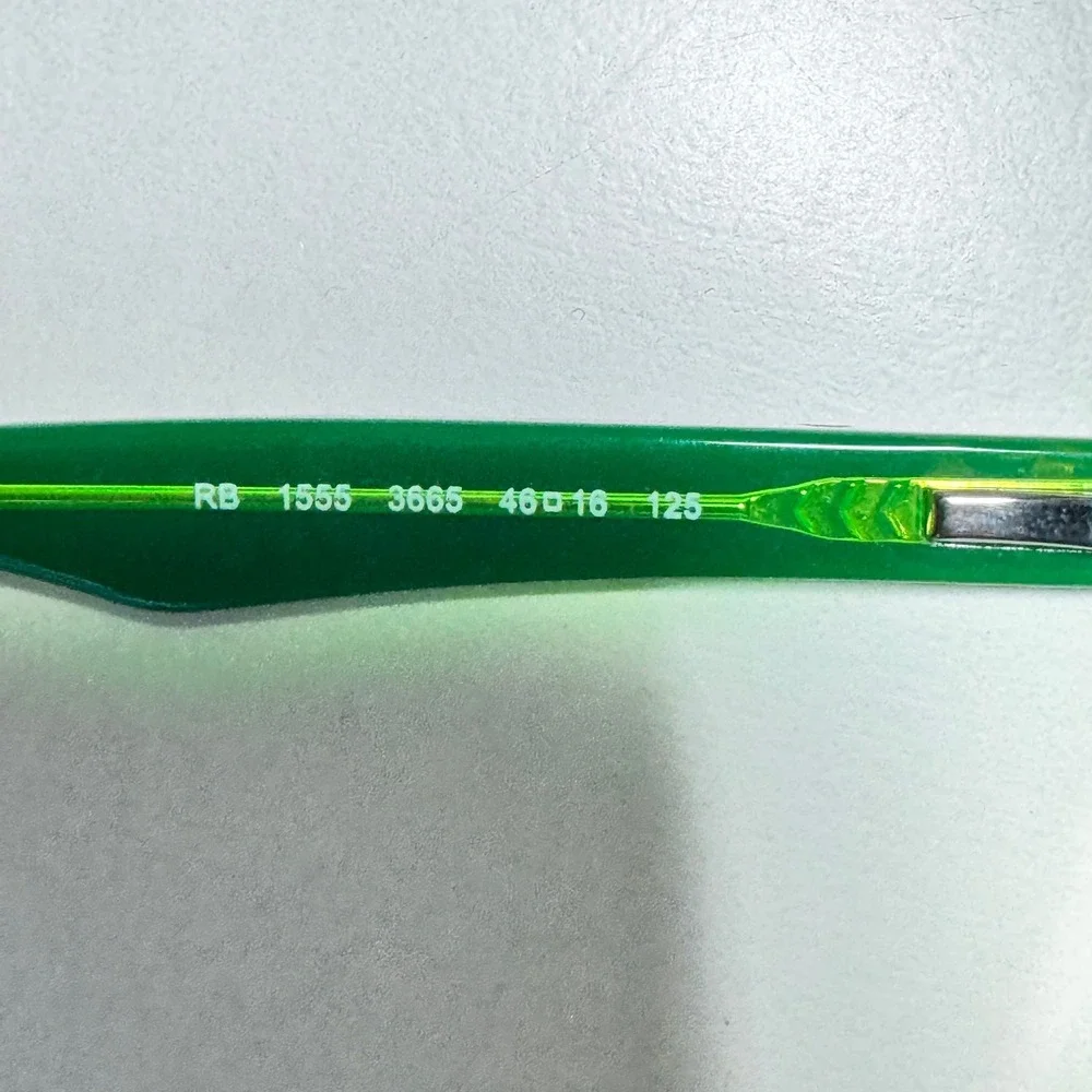 Ray-Ban RB 1555 3665 Brown Green Rectangular Eyeglasses Frames 46-16-125